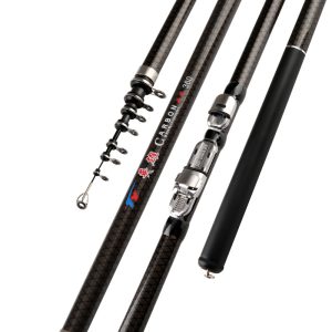 🎣 Caña Telescópica Spinning 3.60 m – Carbono | Acción Ultra Ligera| ideal pejerrey